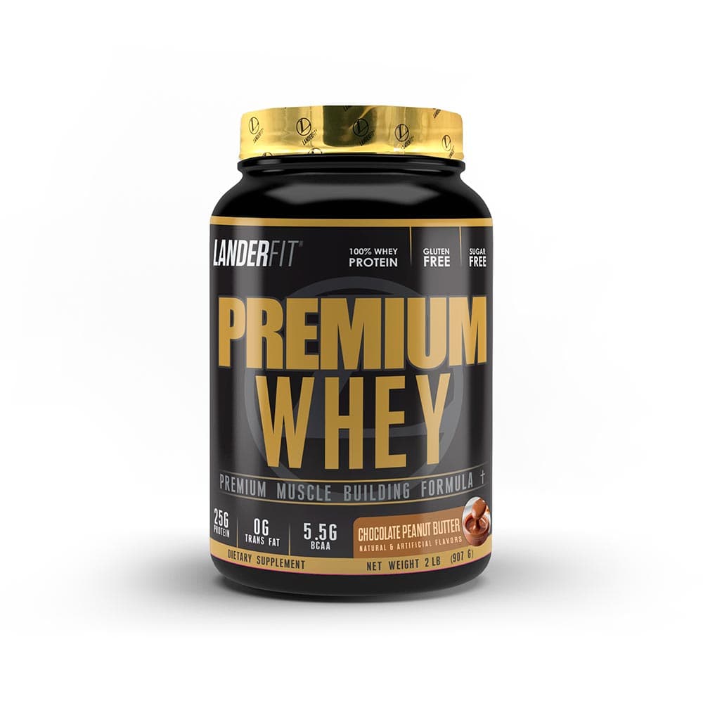 Proteína Whey Premium Landerfit Manteiga de Amendoim