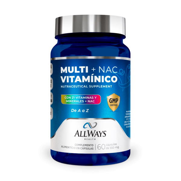 SUPLEMENTO ALLWAYS MULTIVITAMINICO+NAC 60CAP DE 550MG